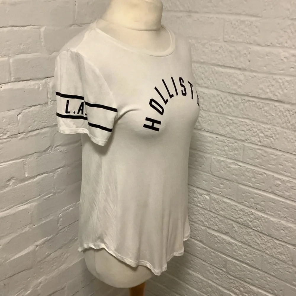 Hollister Oversize T Shirt - Size S - White - Cotton - P2P 16โ - Picture 4 of 8